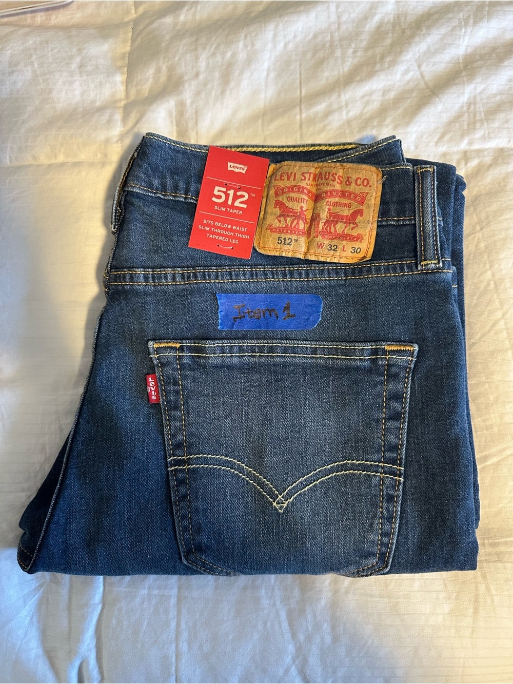 Levi's Dark Blue Slim Jeans 512 Taper